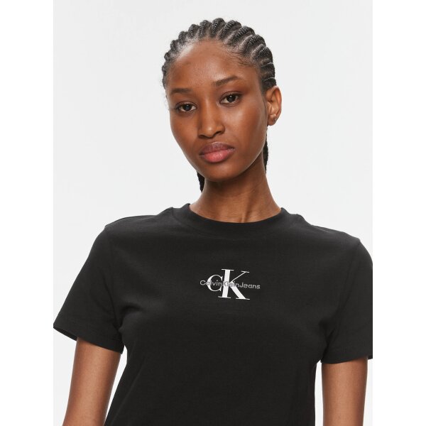 calvin-klein-jeans-t-shirt-monologo-baby-tee-j20j223113-mauro-slim-fit-0000303421762 (3) Γυναικεία Μπλούζα Μαύρη Calvin Klein Jeans J20J223113-BEH - Image 3