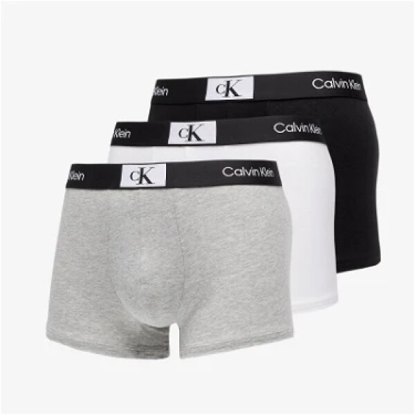 Ανδρικά εσώρουχα CALVIN KLEIN 3 PACK NB3528A Mαύρο Γκρί Λευκό - Image 1
