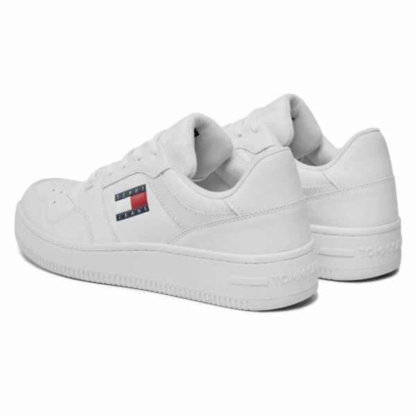 em0em01395-lefko_02 Ανδρικό Παπούτσι TOMMY JEANS RETRO BASKET EM0EM01395 Λευκό - Image 2