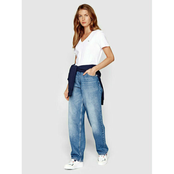 fixedratio_20220810134013_aa9cedf3 ΓΥΝΑΙΚΕΙΑ ΜΠΛΟΥΖΑ TJW SLIM SOFT V NECK TEE TOMMY JEANS DW0DW14617-YBR - Image 2