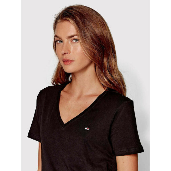 fixedratio_20230731133303_d3b7cef0 ΓΥΝΑΙΚΕΙΑ ΜΠΛΟΥΖΑ TJW SLIM SOFT V NECK TEE TOMMY JEANS DW0DW14617-BDS - Image 2