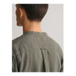 Ανδρικό Πουκάμισο GANT Λινό 3240122 REG DYED BAND Χακί - Image 4