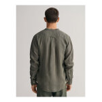 Ανδρικό Πουκάμισο GANT Λινό 3240122 REG DYED BAND Χακί - Image 5