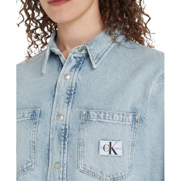 i1857-3 ΓΥΝΑΙΚΕΙΟ ΠΟΥΚΑΜΙΣΟ CALVIN KLEIN W 050-0033284 DAD DENIM SHIRT - J20J222795-1AA - Image 3