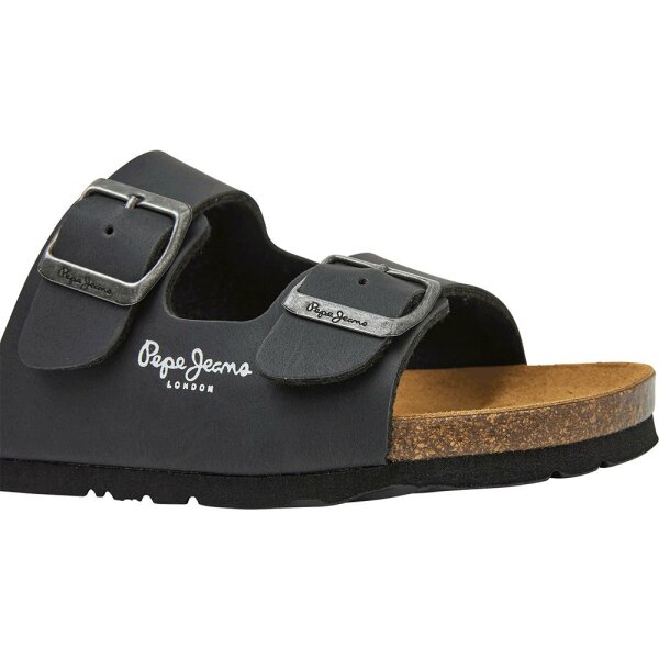 pepe-jeans-bio-double-kansas-sandals (5) Ανδρική Παντόφλα PEPE JEANS PMS80003 BIO M DOUBLE VELOUR Μαύρο - Image 6