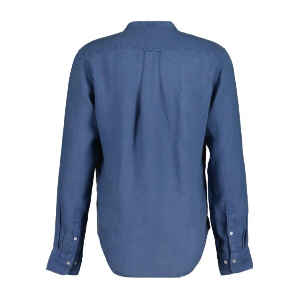 Ανδρικό Πουκάμισο GANT Λινό 3240122 REG DYED BAND Μπλε - Image 3