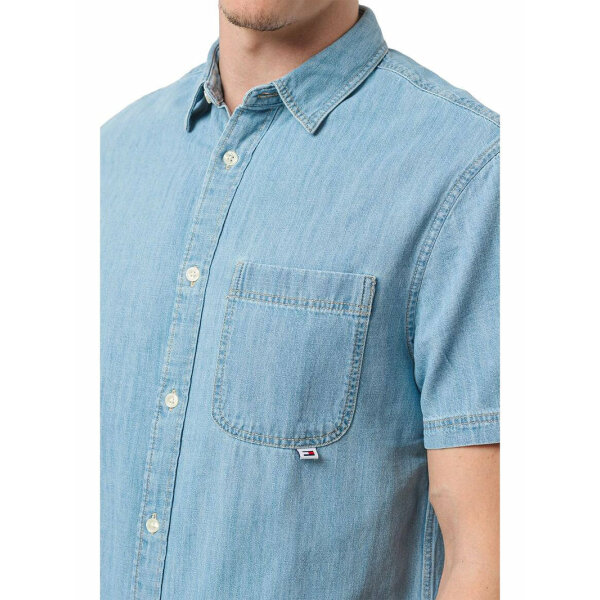 Ανδρικό Πουκάνισο Τζιν Κοντομάνικο TOMMY JEANS DM0DM18958 Μπλε - Image 1