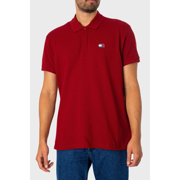 Ανδρική Μπλούζα POLO TOMMY JEANS REG BADGE  DM0DM18314 Κόκκινο - Image 1