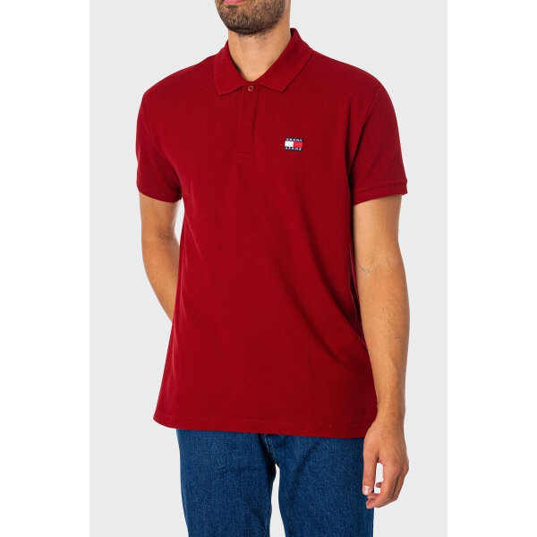 Ανδρική Μπλούζα POLO TOMMY JEANS REG BADGE  DM0DM18314 Κόκκινο - Image 2