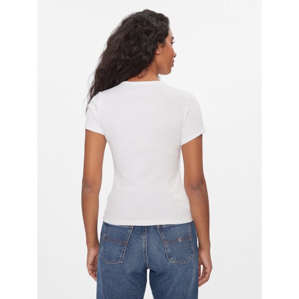 ΓΥΝΑΙΚΕΙΑ ΜΠΛΟΥΖΑ  Tommy Jeans T-Shirt DW0DW17881 Λευκό Slim Fit - Image 4