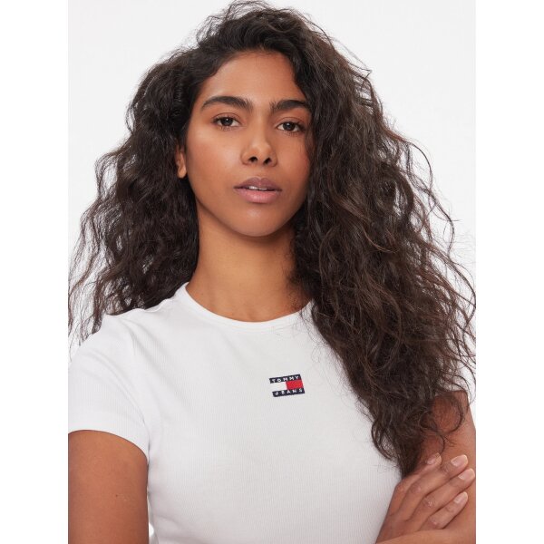 ΓΥΝΑΙΚΕΙΑ ΜΠΛΟΥΖΑ  Tommy Jeans T-Shirt DW0DW17881 Λευκό Slim Fit - Image 5