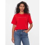 Γυναικείο T-Shirt Tjw Rlx New Linear Tee DW0DW17836 Κόκκινο Relaxed Fit