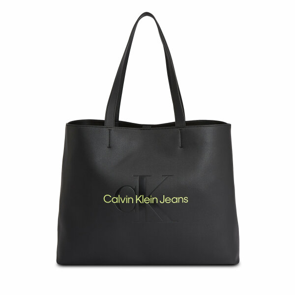 tsanta-calvin-klein-jeans-sculpted-slim-tote34-mono-k60k610825-black-dark-juniper-0gx-8720109478785 Calvin Klein Jeans Τσάντα Sculpted Slim Tote34 Mono K60K610825 Black/Dark Juniper 0GX - Image 1