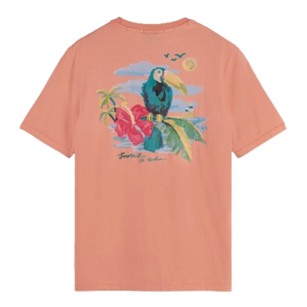 Ανδρική Μπλούζα SCOTCH AND SODA FRONT BACK175641 Κοραλί - Image 3