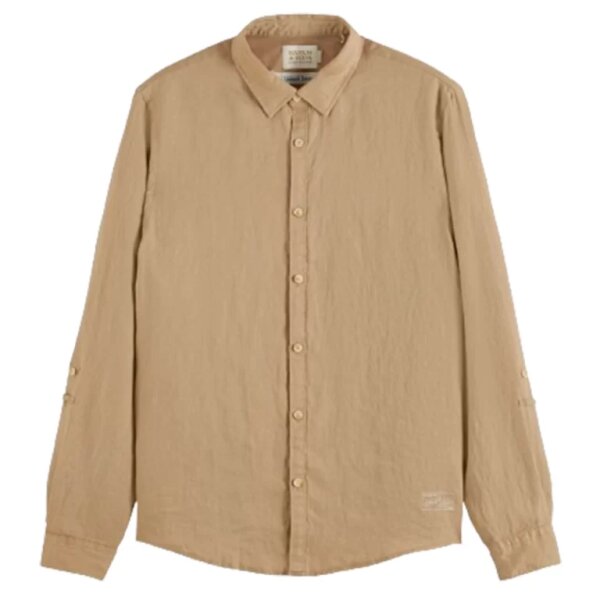 Ανδρικό Πουκάμισο SCOTCH AND SODA LINEN 177150 Μπεζ - Image 3