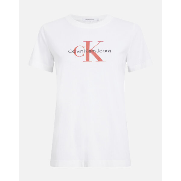 3810ACALV3400189_White_1 Γυναικείο T-Shirt Calvin Klein Archival Monologo J20J223272 Λευκό Regular Fit - Image 1