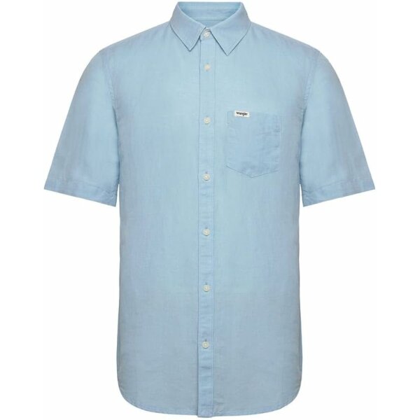 Ανδρικό Πουκάμισο Λινο WRANGLER 112352188 Γαλάζιο - Image 2