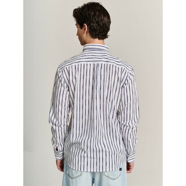 61-014.051.Ν0000-5-1200x1600 Ανδρικό Πουκάμισο  STAFF 61-014.051 PETER1 Ριγέ Λευκό Μπλε - Image 5