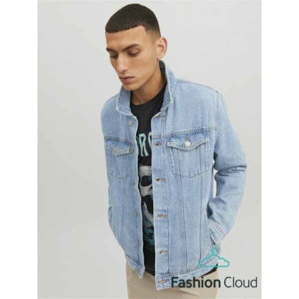 Ανδρικό Μπουφάν Τζιν JACK & JONES 12223612 Μπλε - Image 4