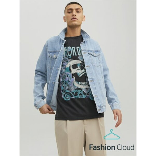 Ανδρικό Μπουφάν Τζιν JACK & JONES 12223612 Μπλε - Image 3