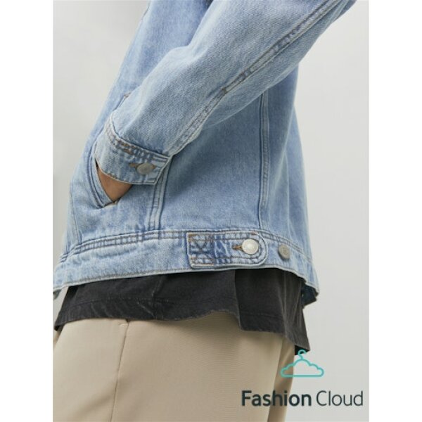 Ανδρικό Μπουφάν Τζιν JACK & JONES 12223612 Μπλε - Image 5