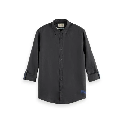 Ανδρικό Πουκάμισο SCOTCH AND SODA LINEN 177150 Μαύρο