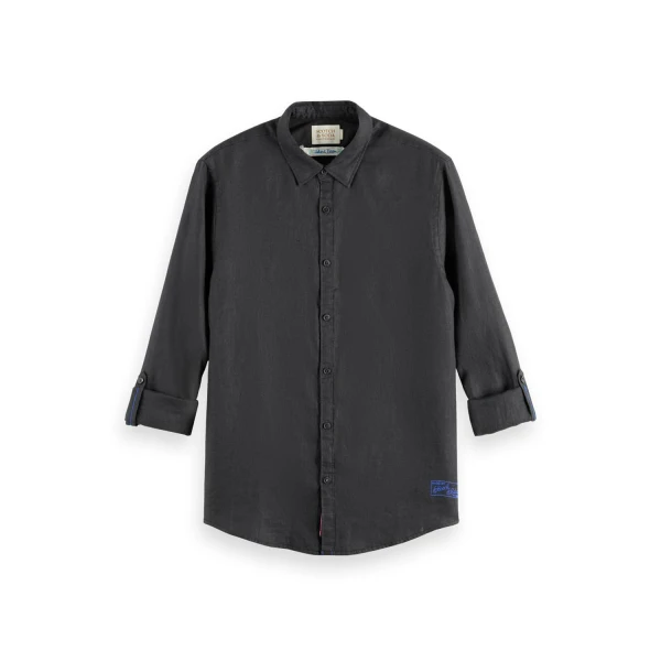 Ανδρικό Πουκάμισο SCOTCH AND SODA LINEN 177150 Μαύρο - Image 1