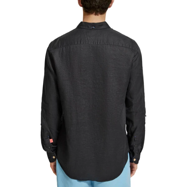 Ανδρικό Πουκάμισο SCOTCH AND SODA LINEN 177150 Μαύρο - Image 2
