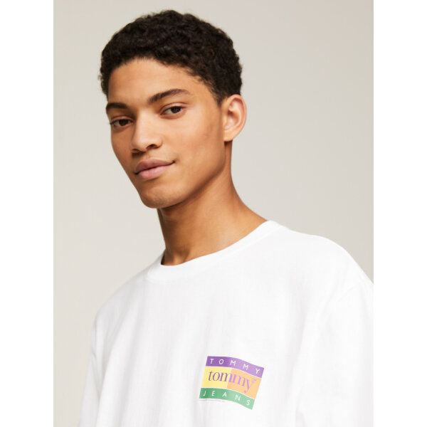 Ανδρική Μπλούζα TOMMY JEANS DM0DM19171 REG SUMMER FLAG Λευκό - Image 2