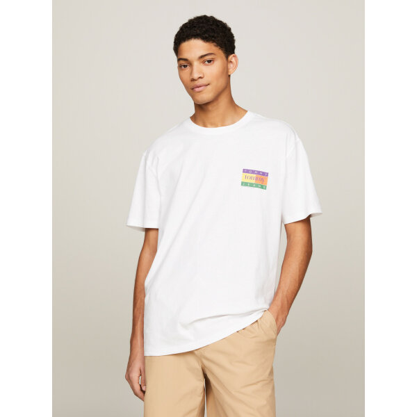 Ανδρική Μπλούζα TOMMY JEANS DM0DM19171 REG SUMMER FLAG Λευκό - Image 1