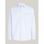 Ανδρικό Πουκάμισο TOMMY JEANS DM0DM18956 RLX CLASSIC Λευκό Γαλάζιο