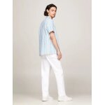 Ανδρικό Πουκάμισο Λινό TOMMY JEANS DM0DM18961 STRIPE SS Λευκό Πράσινο - Image 2