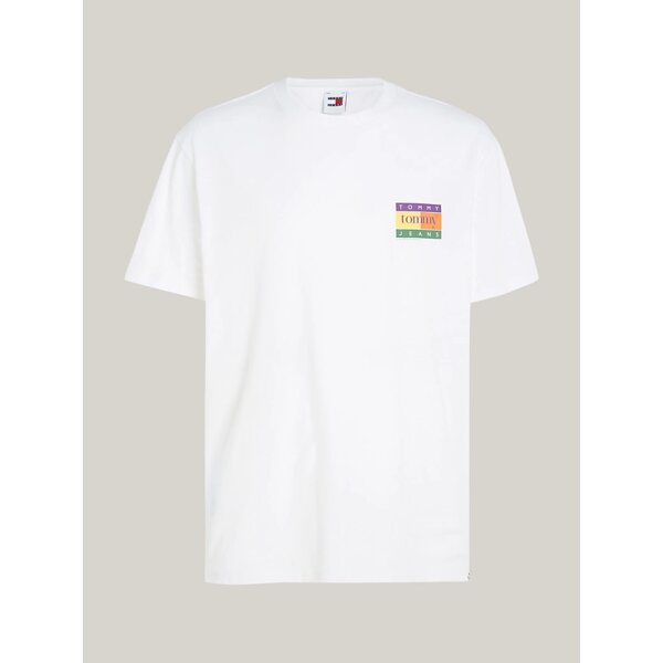 Ανδρική Μπλούζα TOMMY JEANS DM0DM19171 REG SUMMER FLAG Λευκό - Image 3