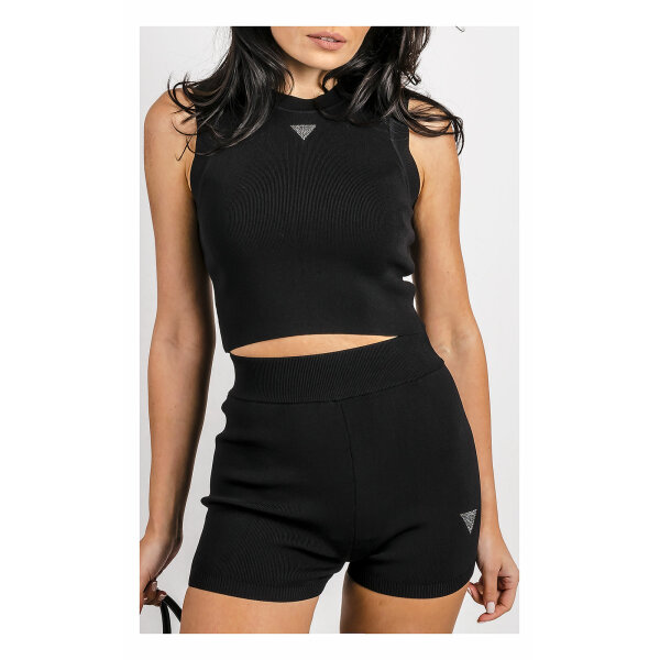 DSC_7761 Γυναικείο Αμάνικο τοπ με μικρό τρίγωνο Μαύρο GUESS W4GZ34Z3F40-JBLK - Image 1