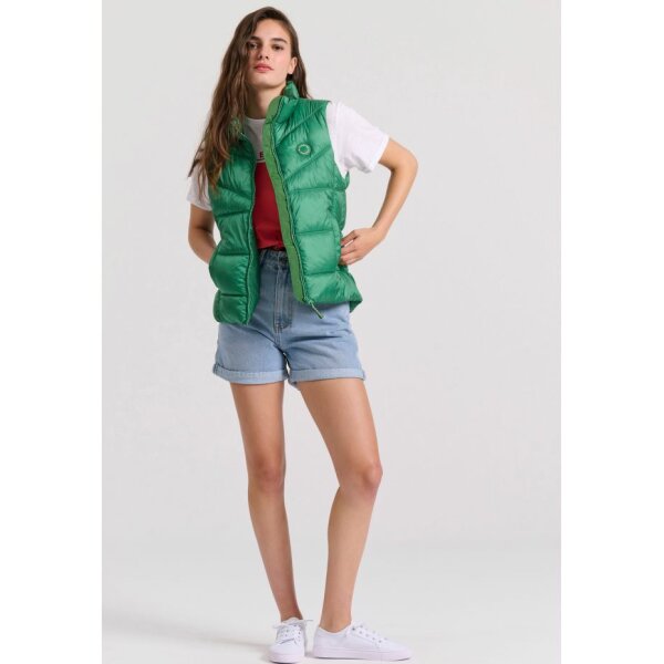 FBL009-100-01_MINERAL_GREEN_2 Γυναικείο αμάνικο καπιτονέ μπουφάν FBL009-100-01  FUNKY BUDDHA - Image 2