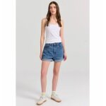 Γυναικείο Tank top σε rib ύφανση Λευκό FBL009-101-17 FUNKY BUDDHA - Image 2