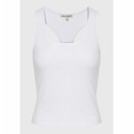 Γυναικείο Tank top σε rib ύφανση Λευκό FBL009-101-17 FUNKY BUDDHA - Image 5
