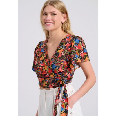 Γυναικείο Κρουαζέ τοπ με τύπωμα σε boho look FUNKY BUDDHA FBL009-109-17