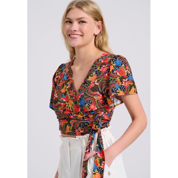 Γυναικείο Κρουαζέ τοπ με τύπωμα σε boho look  FUNKY BUDDHA FBL009-109-17 - Image 1