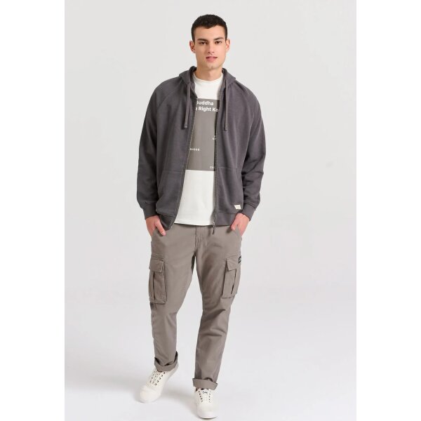 Ανδρική Ζακέτα FUNKY BUDDHA FBM009-003-06 Ανθρακί - Image 3