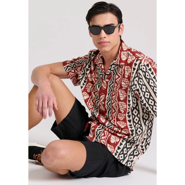 Ανδρική Βερμούδα CHINO FUNKY BUDDHA FBM009-009-03 Μαύρο - Image 4