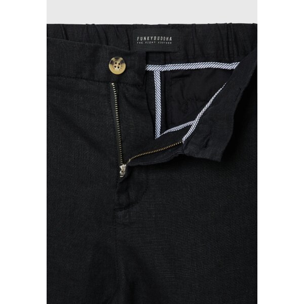 Ανδρική Βερμούδα CHINO FUNKY BUDDHA FBM009-009-03 Μαύρο - Image 6