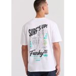 Ανδρική Μπλούζα FUNKY BUDDHA Relaxed fit FBM009-035-04 Λευκή - Image 3