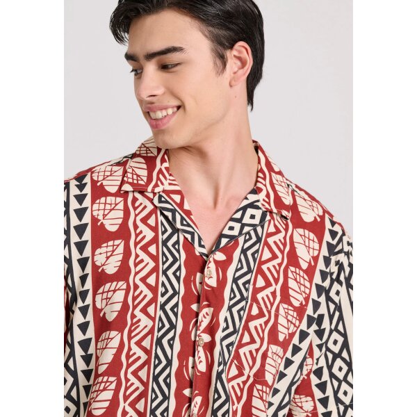 Ανδρικό Πουκάμισο FUNKY BUDDHA FBM009-036-05 Κεραμιδί - Image 3
