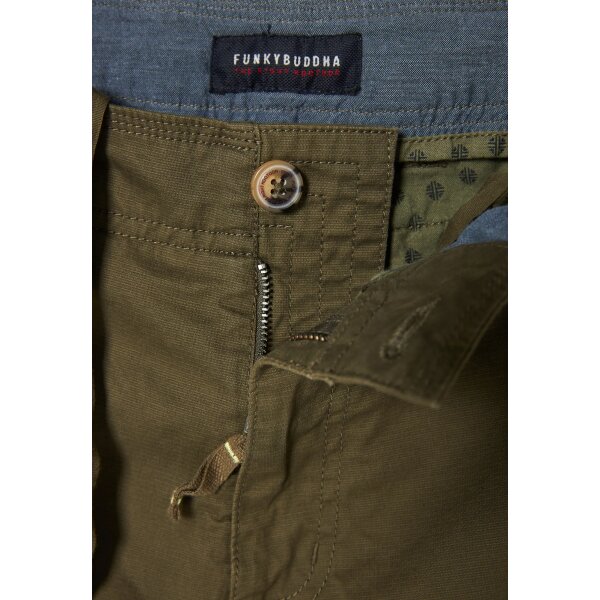 Ανδρικό Παντελόνι CARGO FUNKY BUDDHA FBM009-037-02 Χακί - Image 7