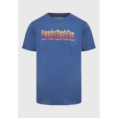 Ανδρική Μπλούζα FUNKY BUDDHA FBM009-044-04 Μπλε