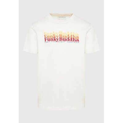 Ανδρική Μπλούζα FUNKY BUDDHA FBM009-044-04 Εκρού