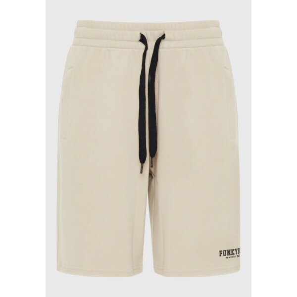 Ανδρική Βερμούδα Φούτερ FUNKY BUDDHA FBM009-050-03 Μπεζ - Image 1