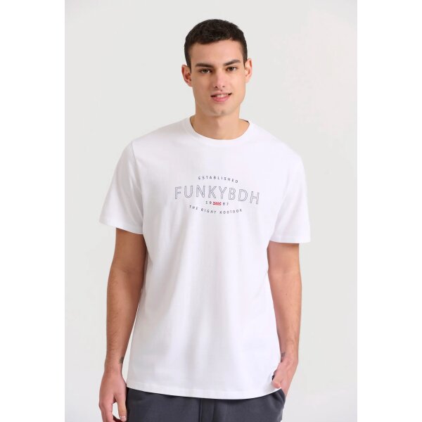 Ανδρική Μπλούζα FUNKY BUDDHA FBM009-094-04 Λευκό - Image 5
