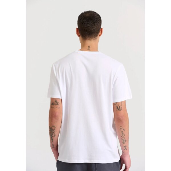 Ανδρική Μπλούζα FUNKY BUDDHA FBM009-094-04 Λευκό - Image 6